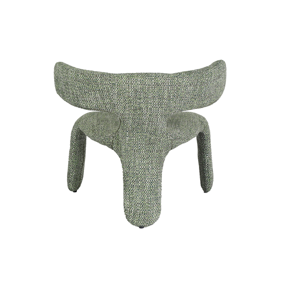 Fauteuil en tissu vert Rémy