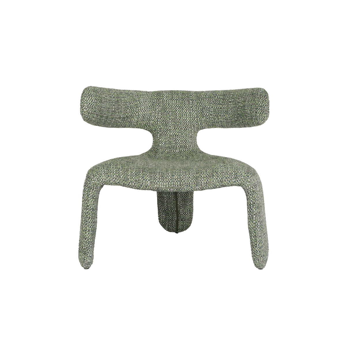 Fauteuil en tissu vert Rémy