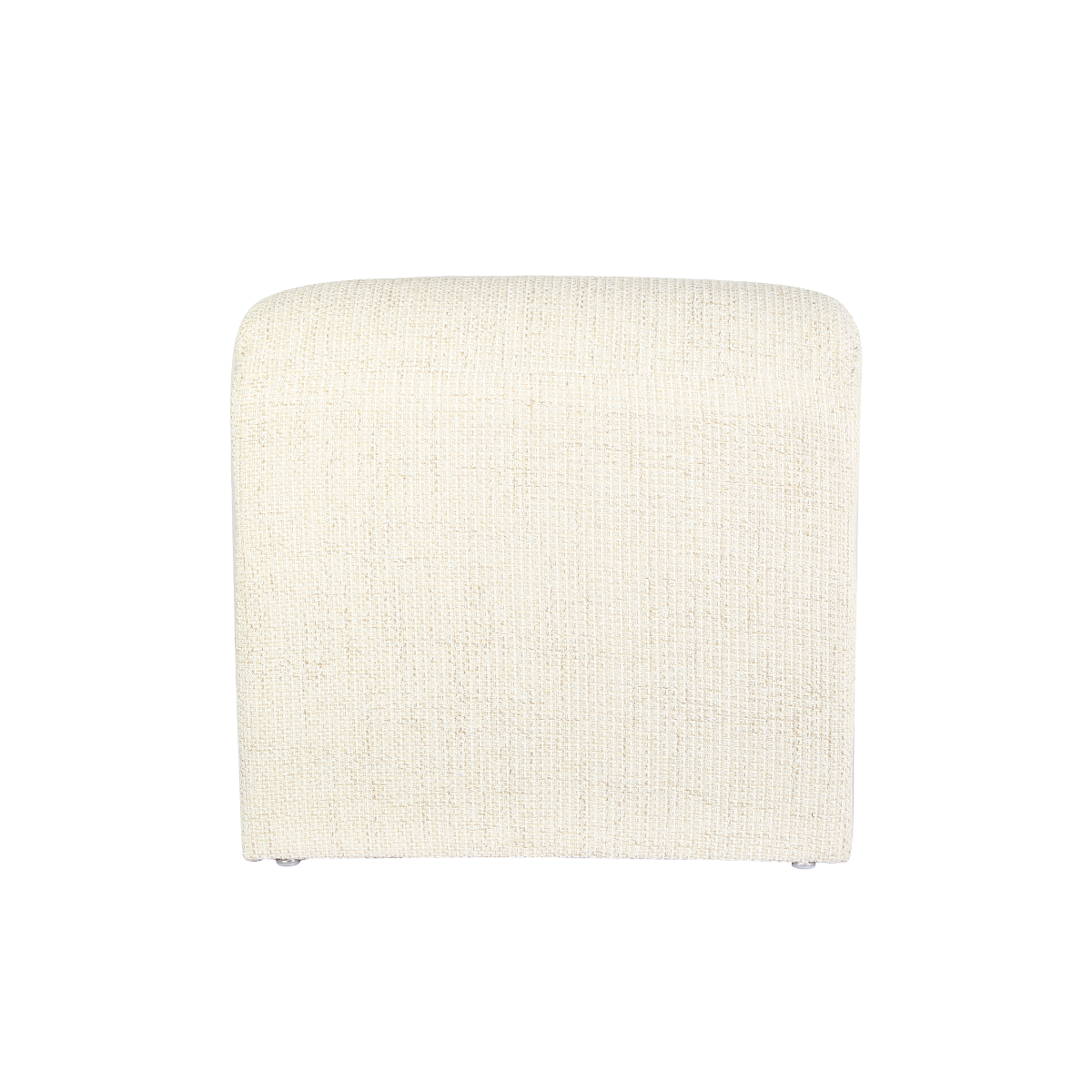 Fauteuil lounge en tissu écru Arelya