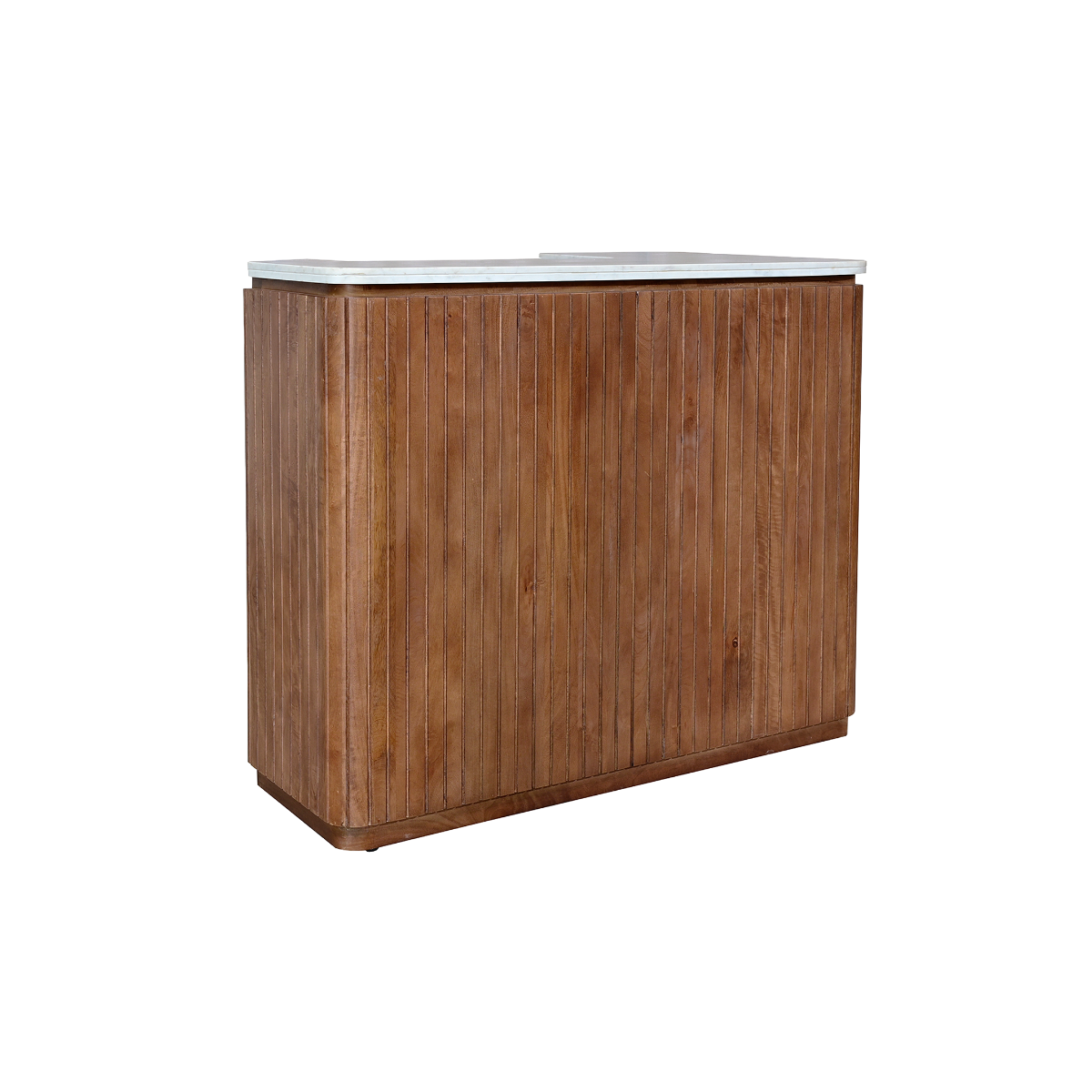 Meuble bar en bois de manguier et marbre Marion
