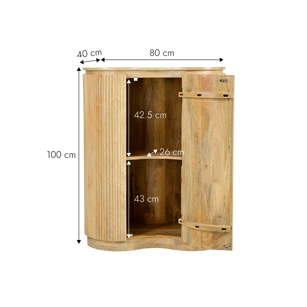 Meuble bar en bois de manguier Eloria