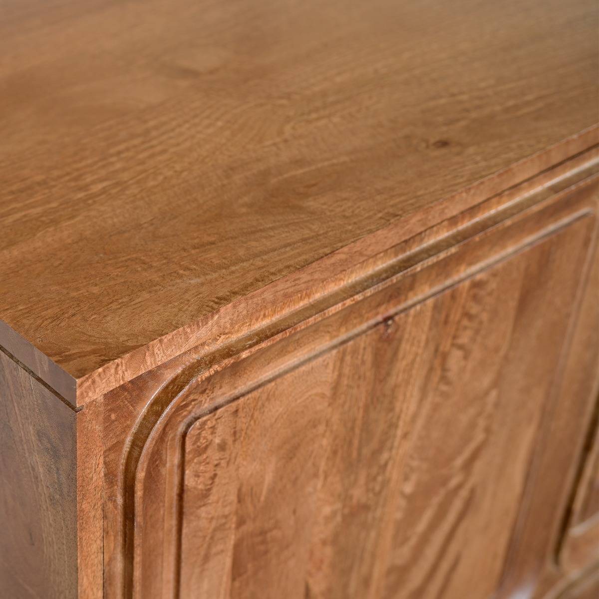 Buffet haut en bois de manguier foncé Vivienne
