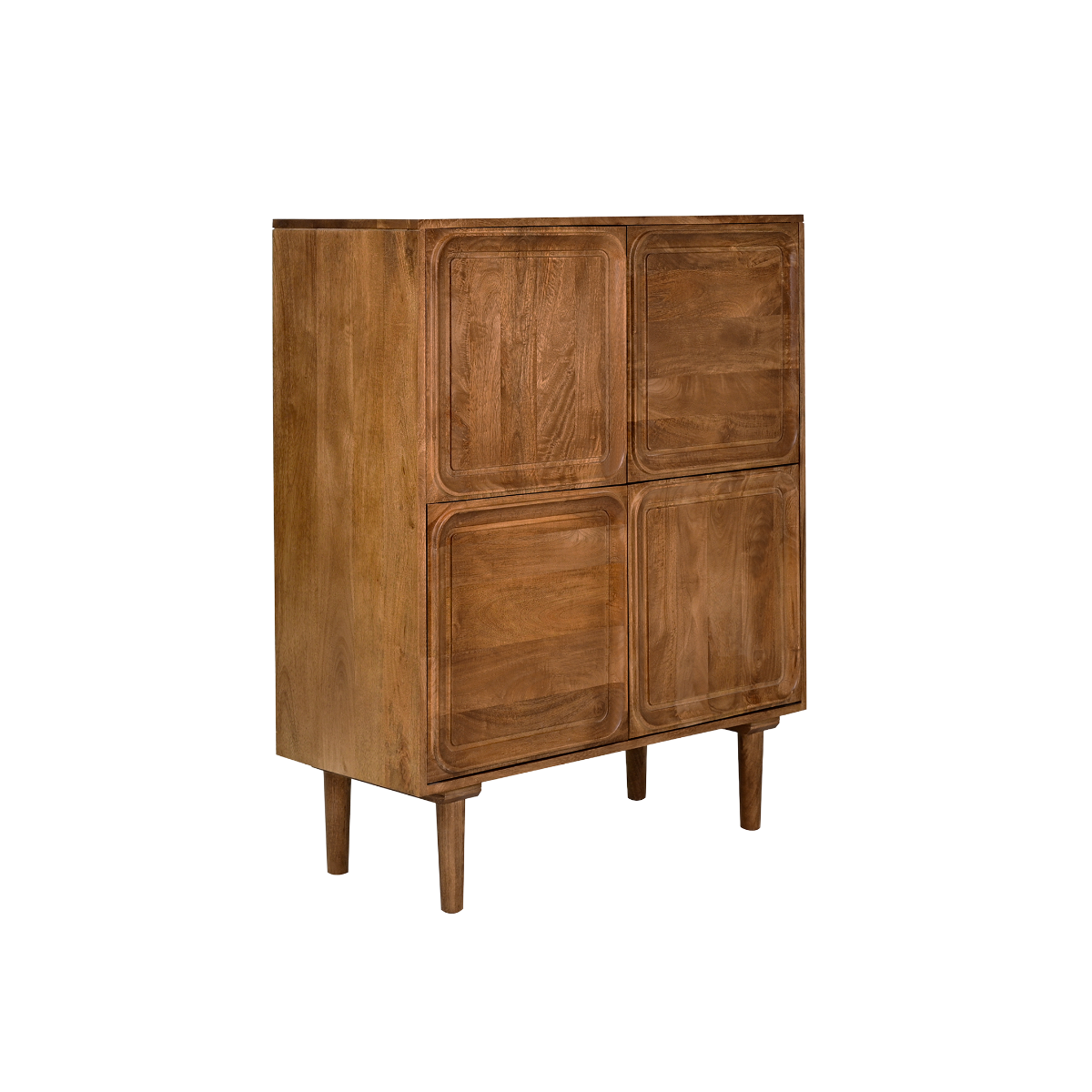 Buffet haut en bois de manguier foncé Vivienne
