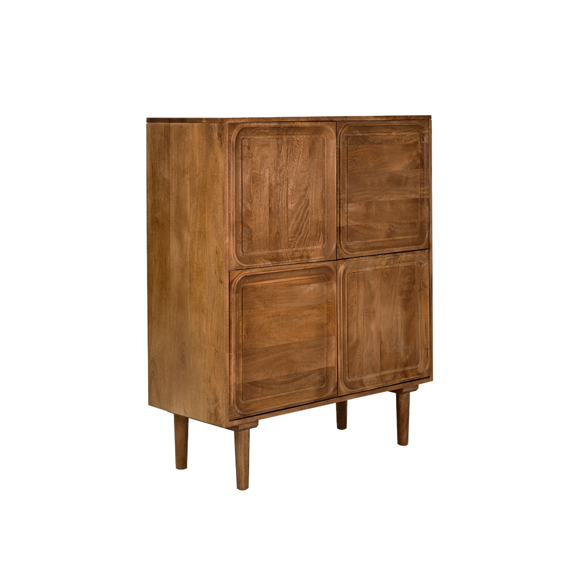 Buffet haut en bois de manguier foncé Vivienne