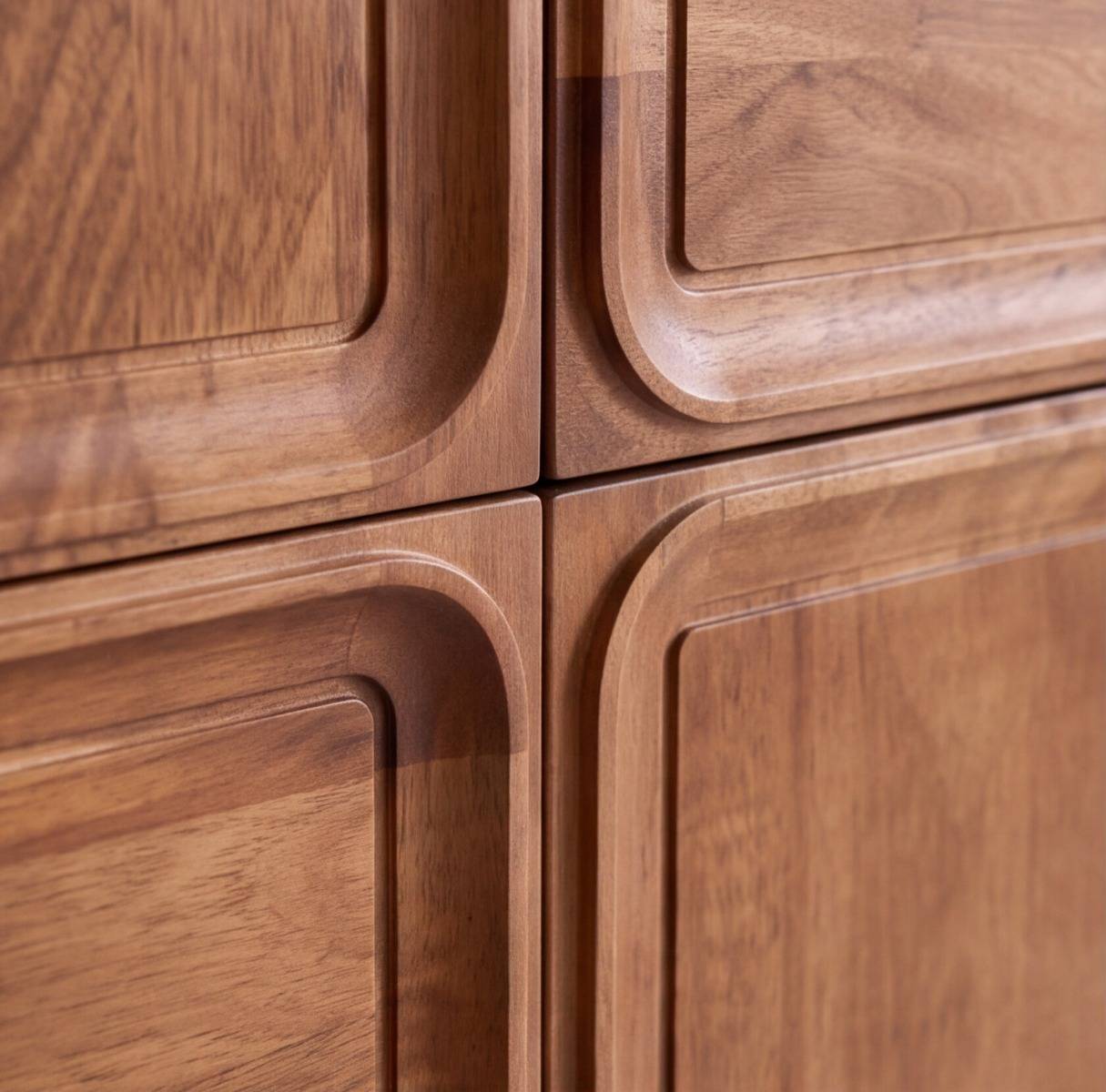 Buffet haut en bois de manguier foncé Vivienne