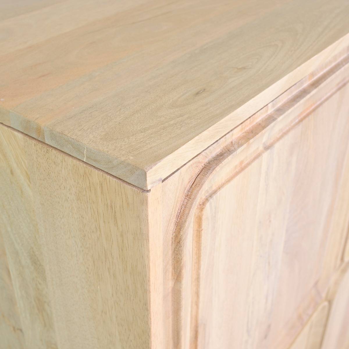 Buffet haut en bois de manguier clair Vivienne