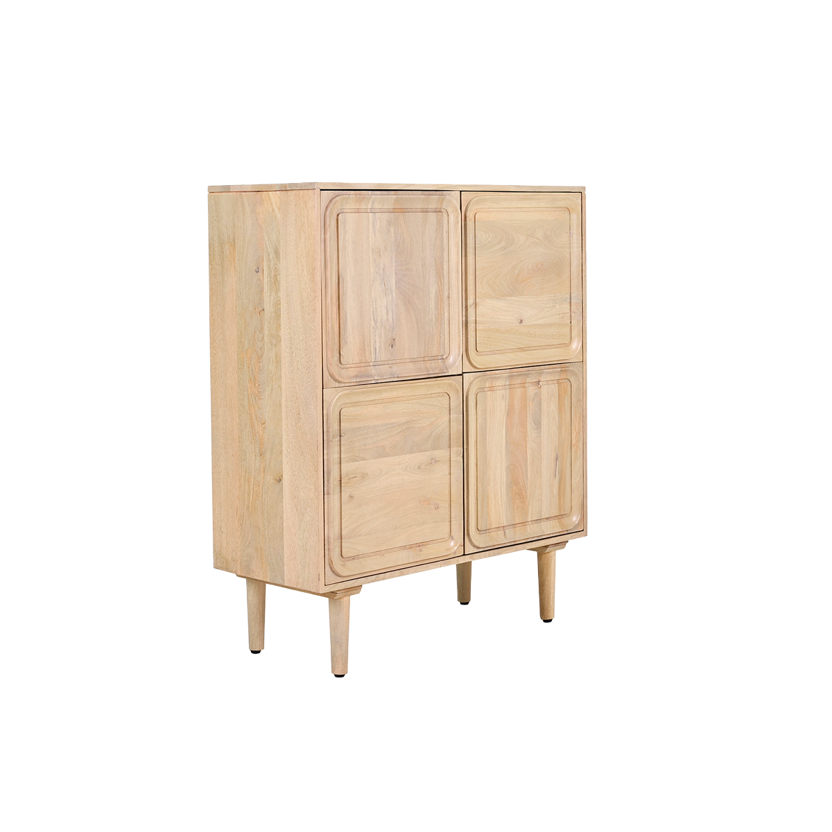 Buffet haut en bois de manguier clair Vivienne