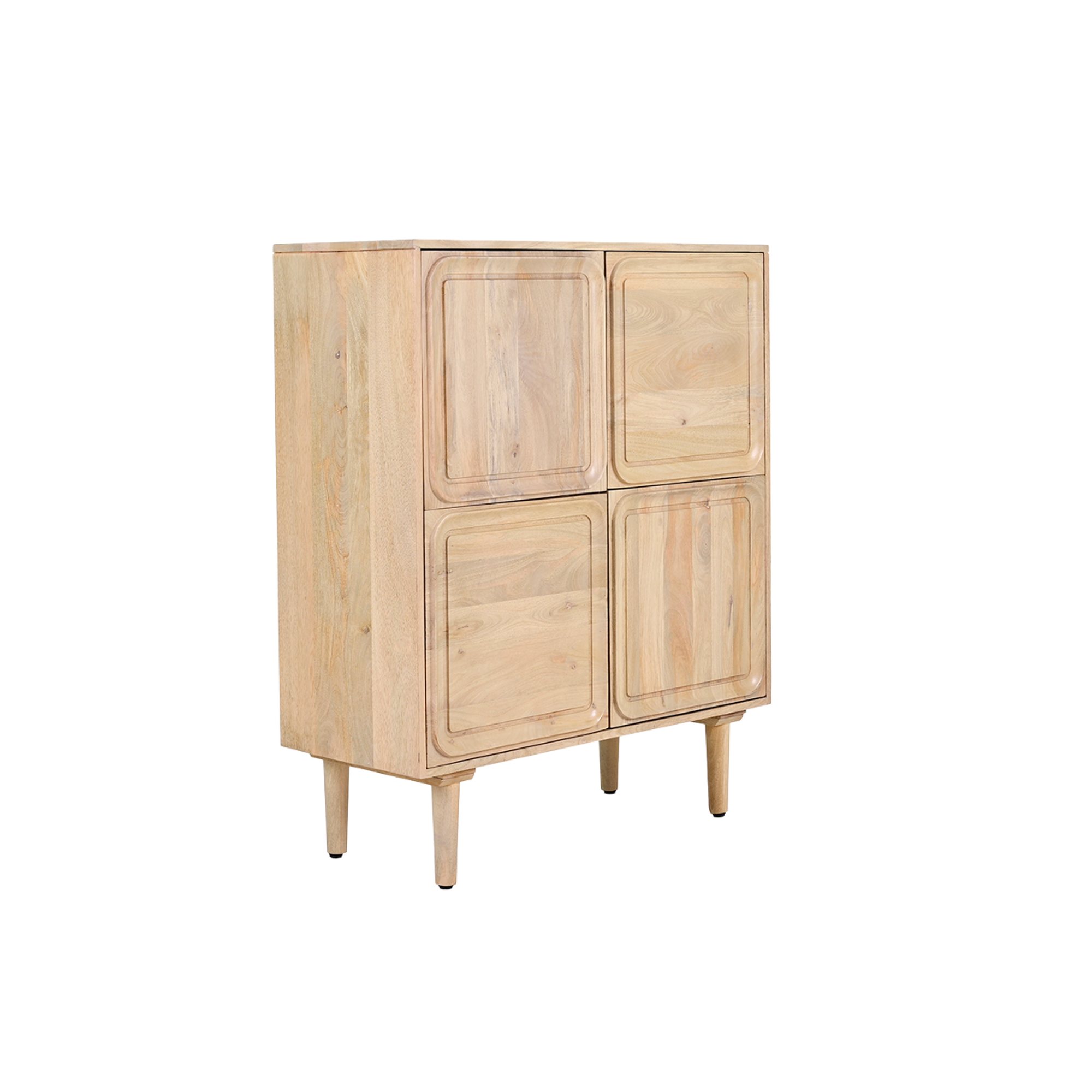 Buffet haut en bois de manguier clair Vivienne