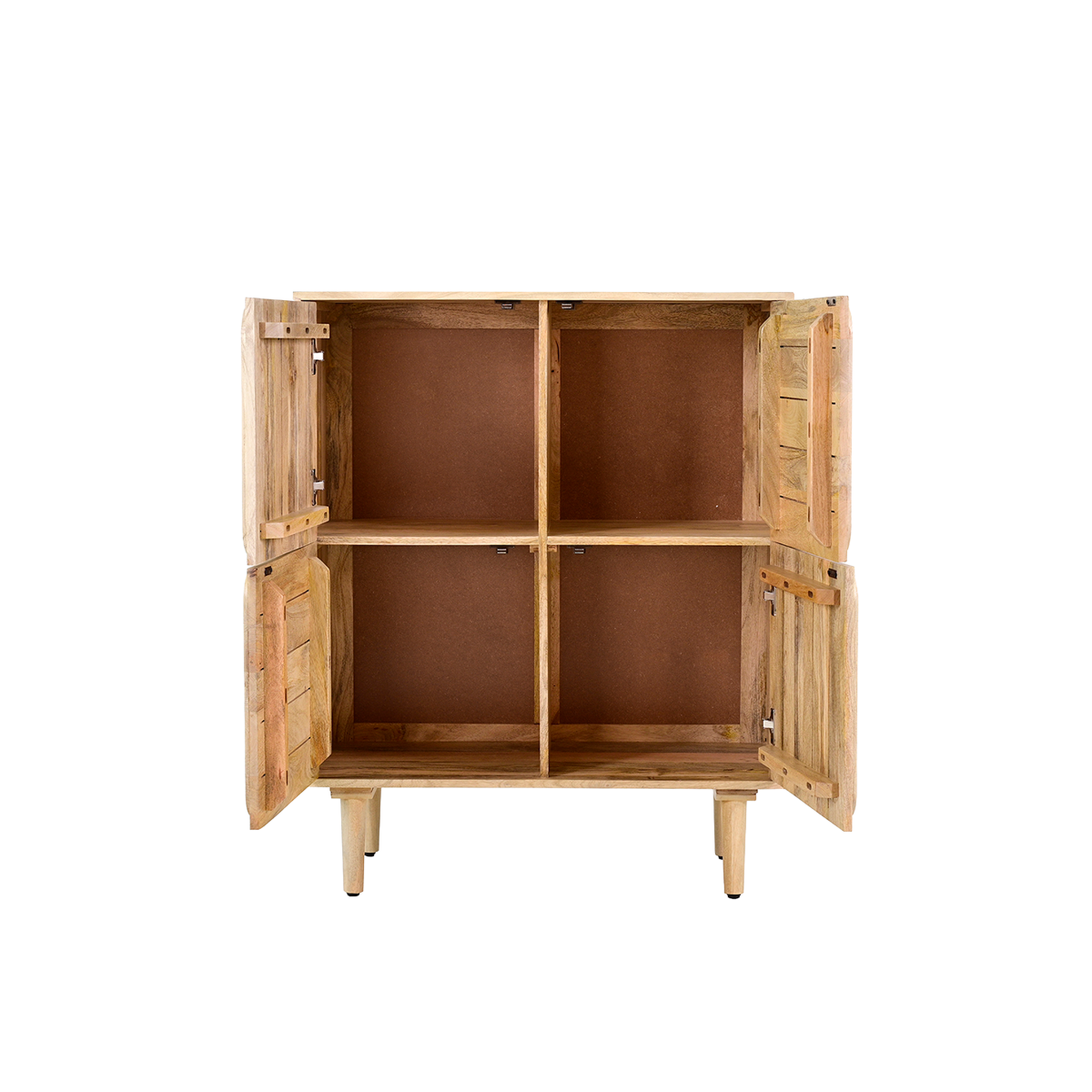 Buffet haut en bois de manguier clair Vivienne