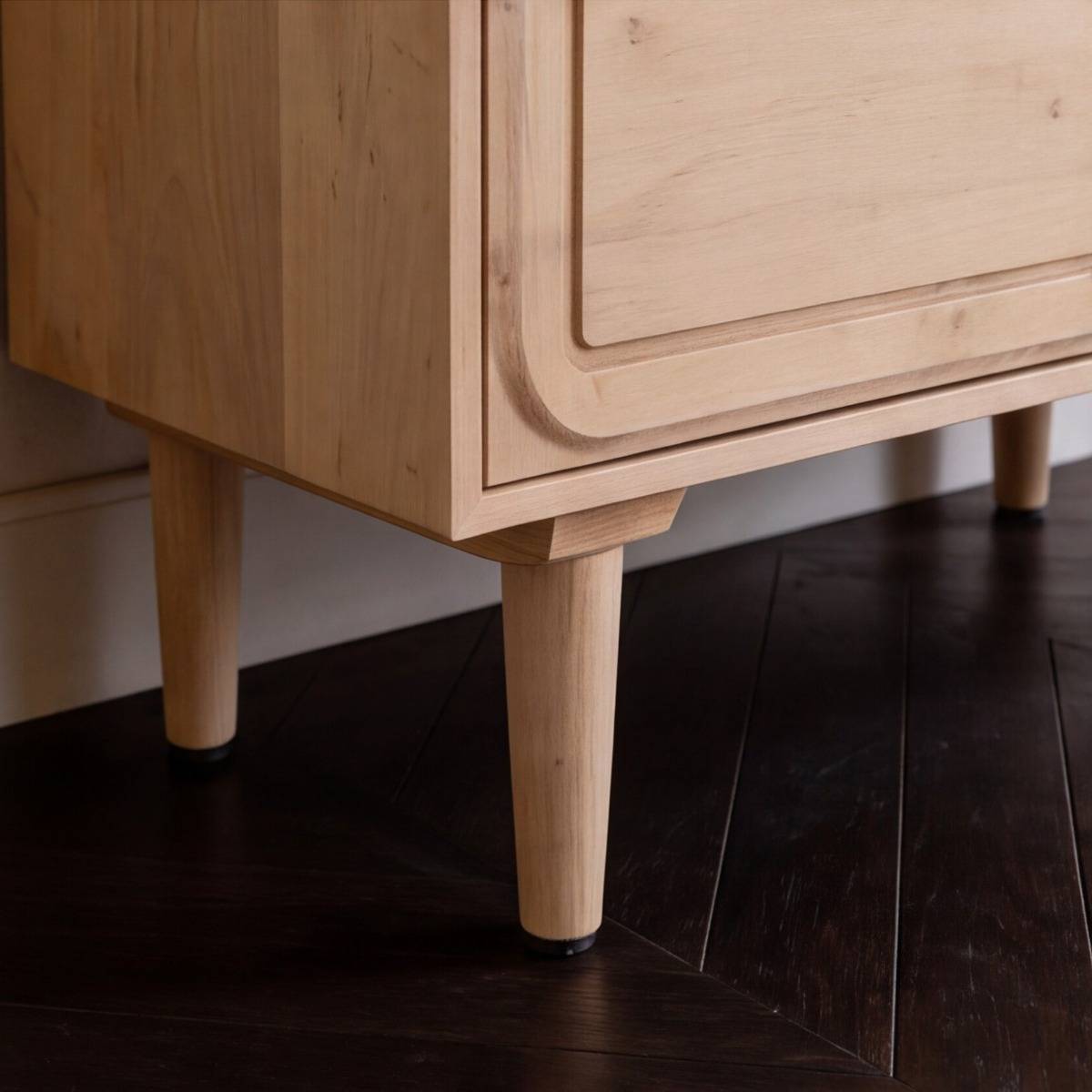 Buffet haut en bois de manguier clair Vivienne