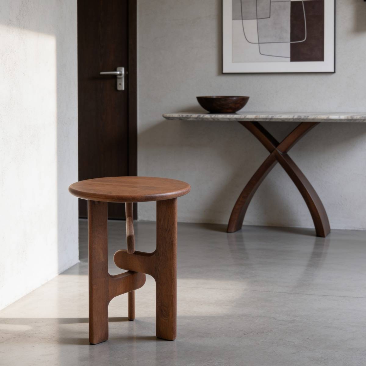 Tabouret en bois de manguier Mylae
