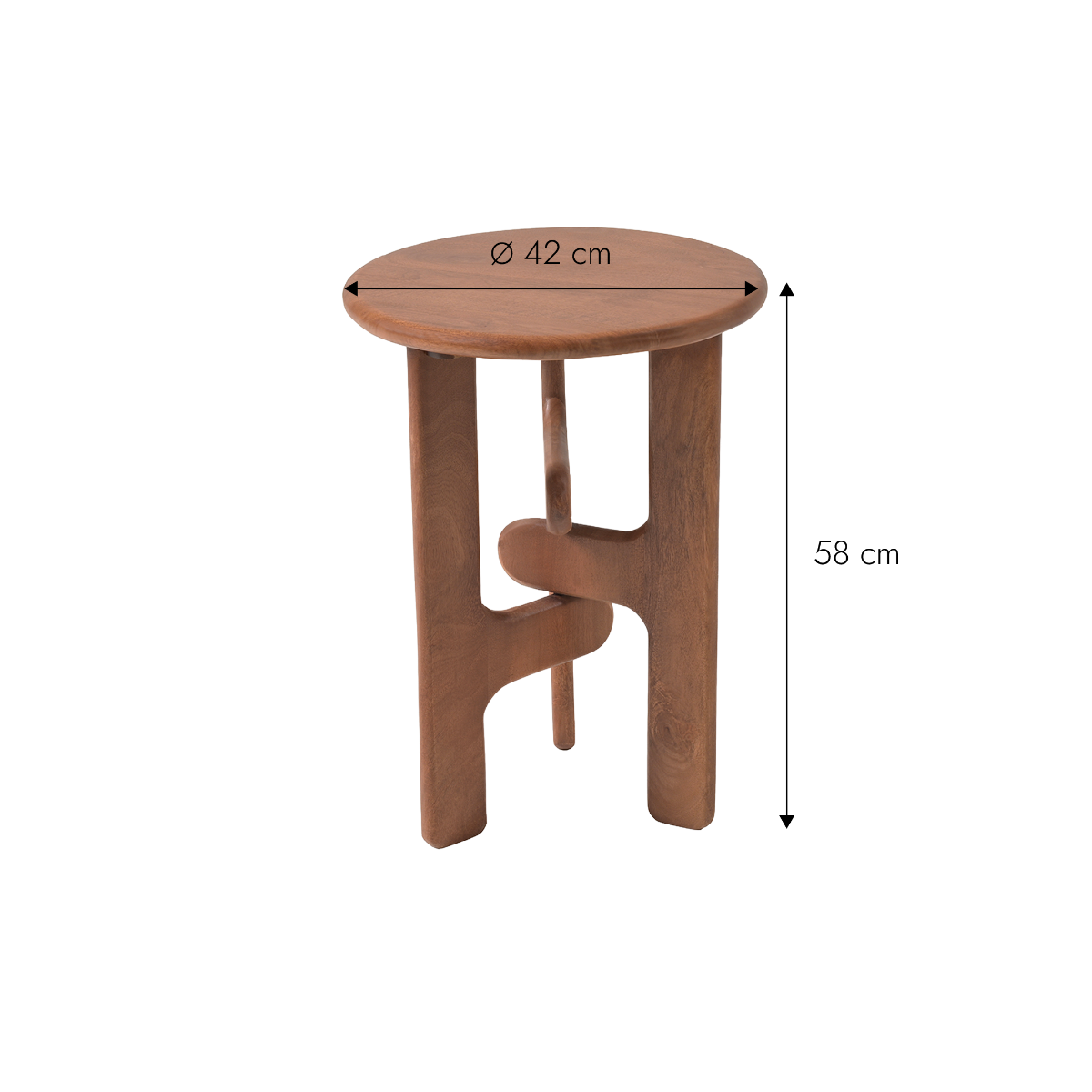 Tabouret en bois de manguier Mylae