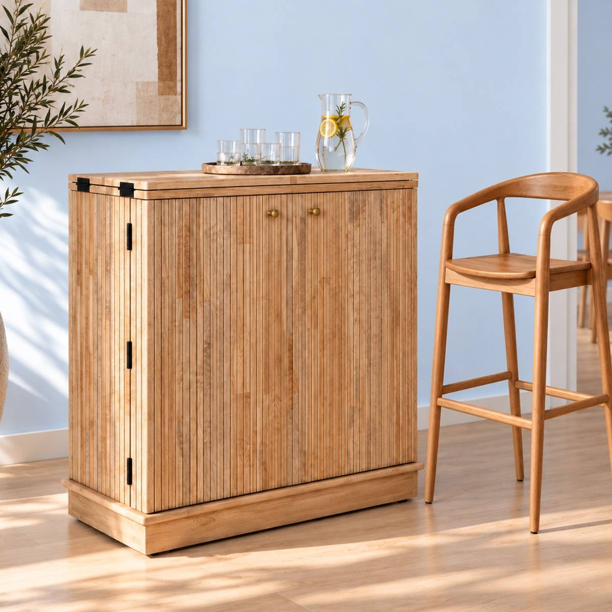 Bar en bois de manguier Ylena