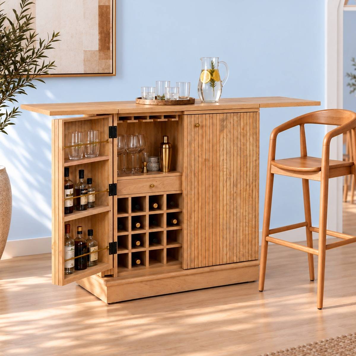 Bar en bois de manguier Ylena