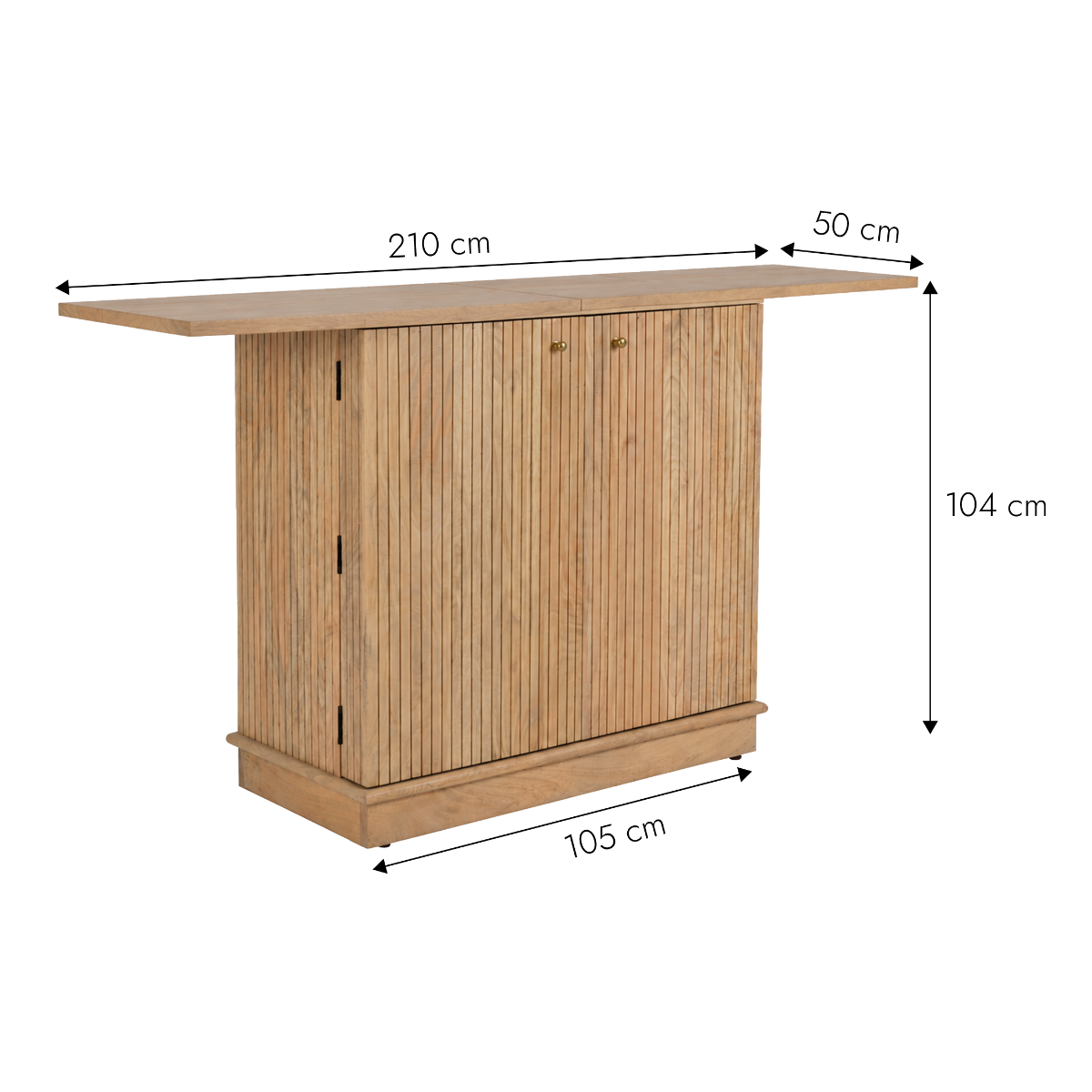 Bar en bois de manguier Ylena