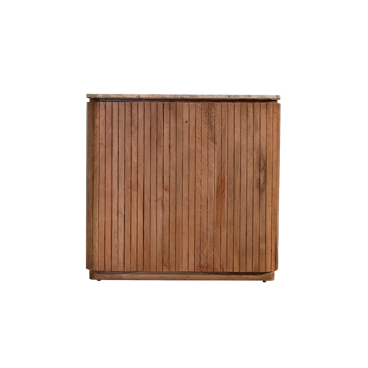 Meuble bar en bois de manguier et marbre Amaya
