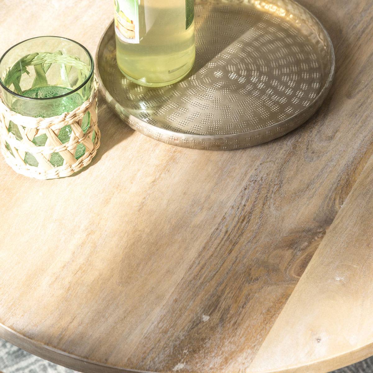 Table basse gigogne en bois de manguier Mykonos
