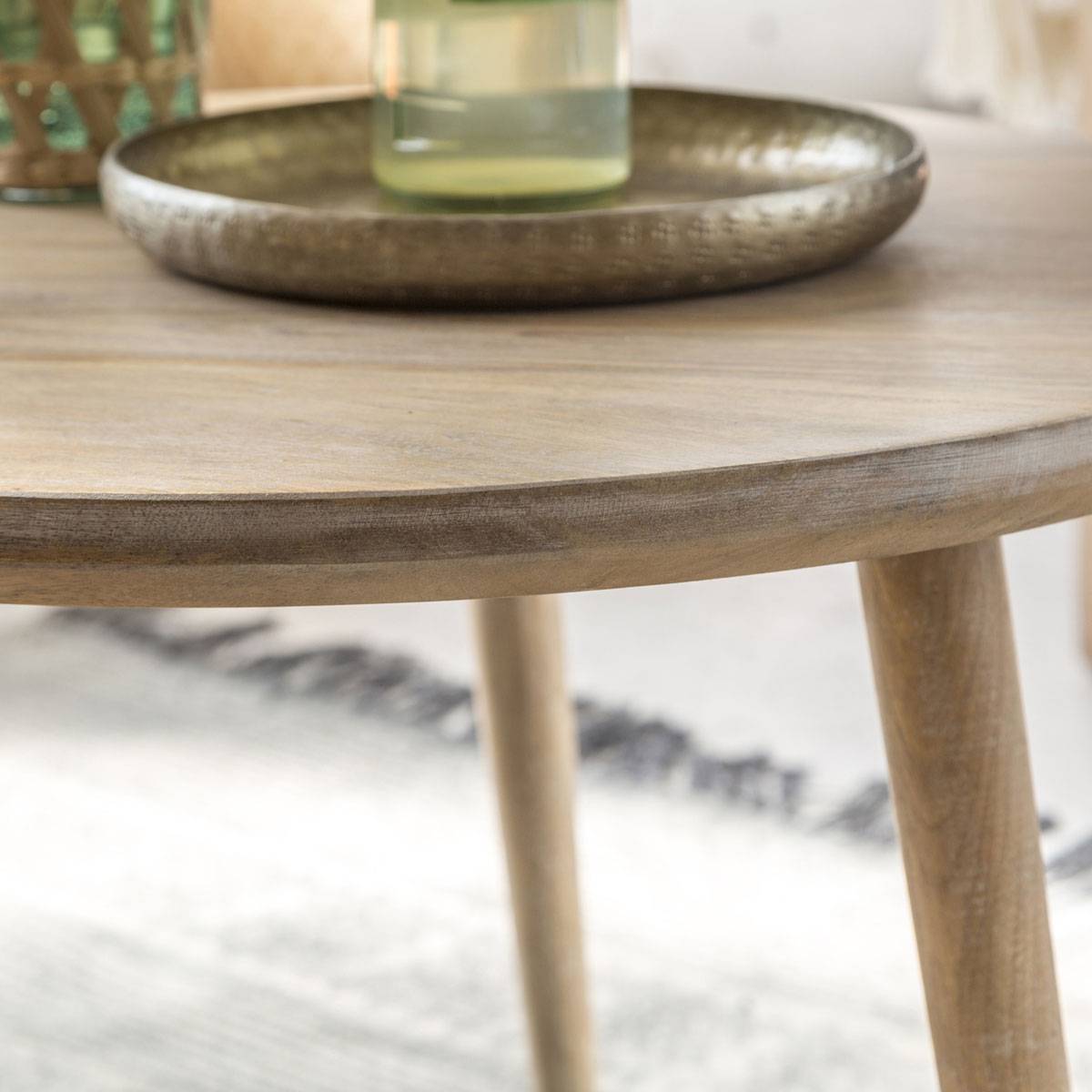 Table basse gigogne en bois de manguier Mykonos