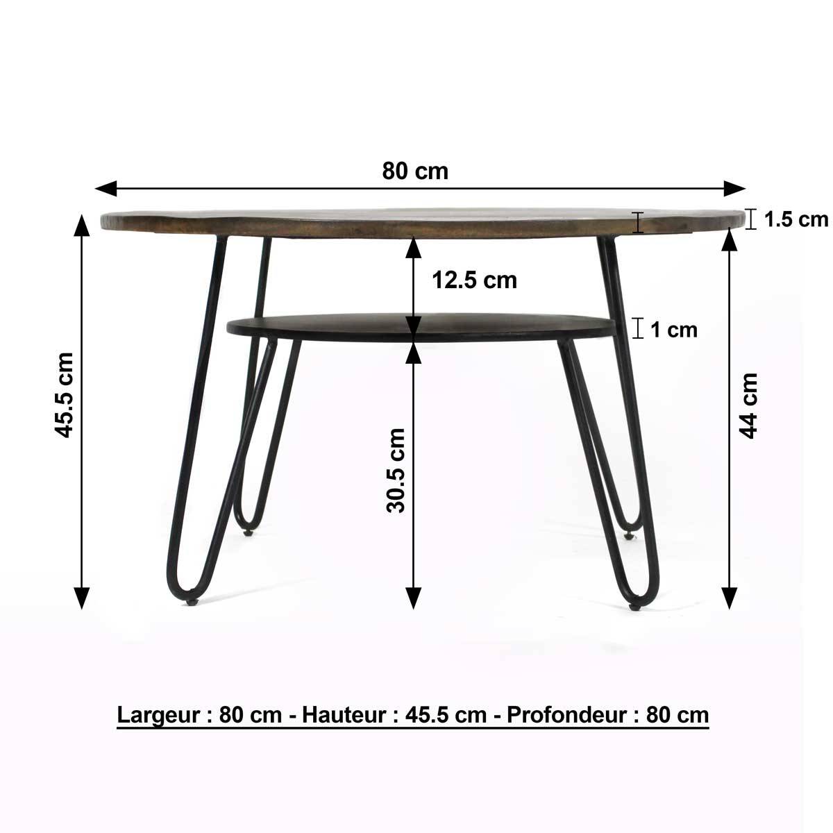 Table basse en bois de manguier Calista
