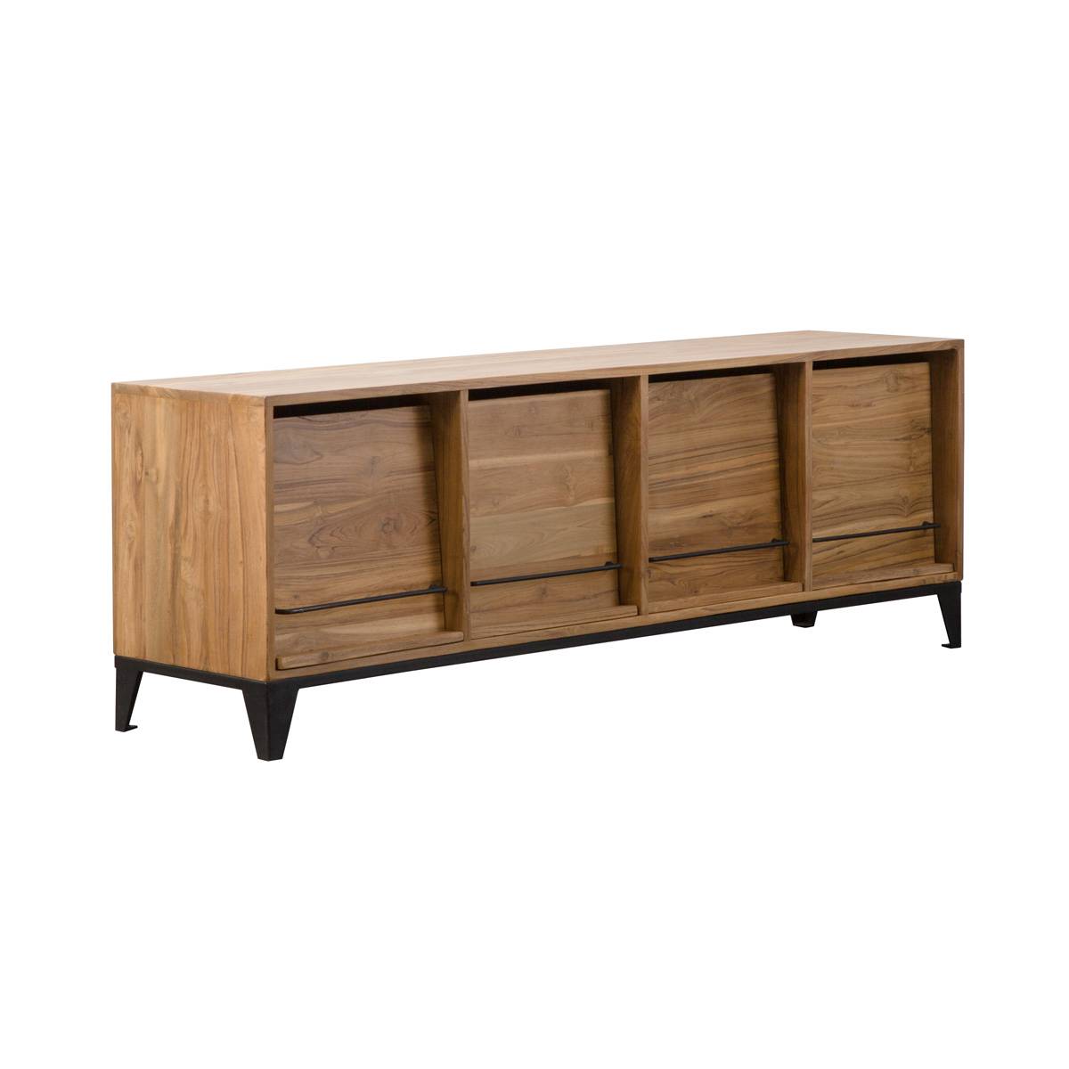 Meuble TV bois et métal 