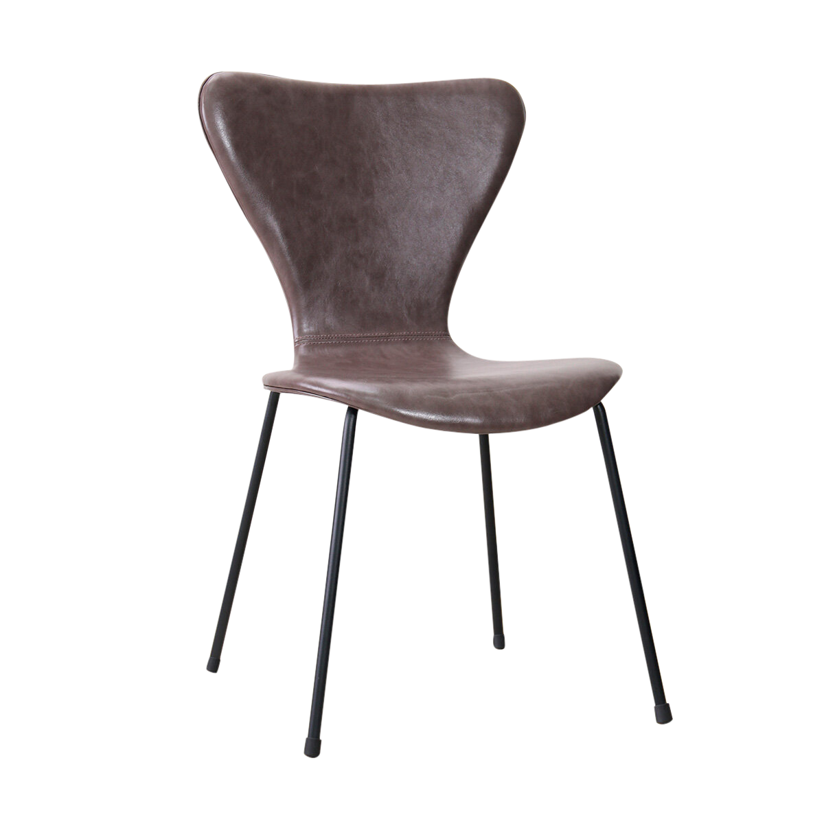 chaise design marron foncé