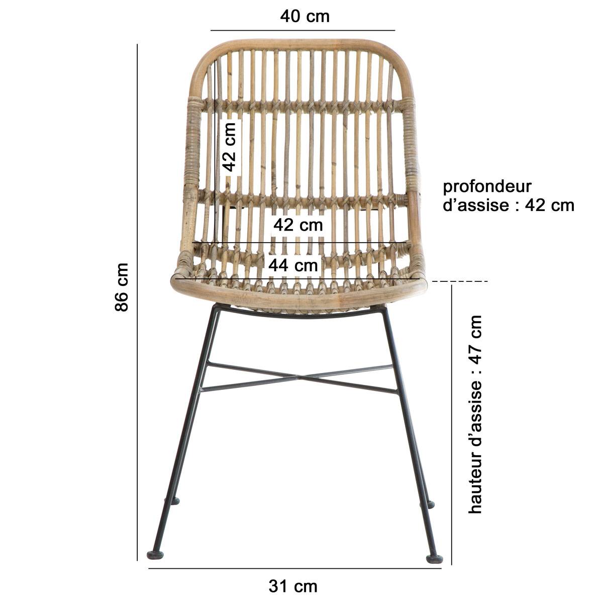 chaise dimensions