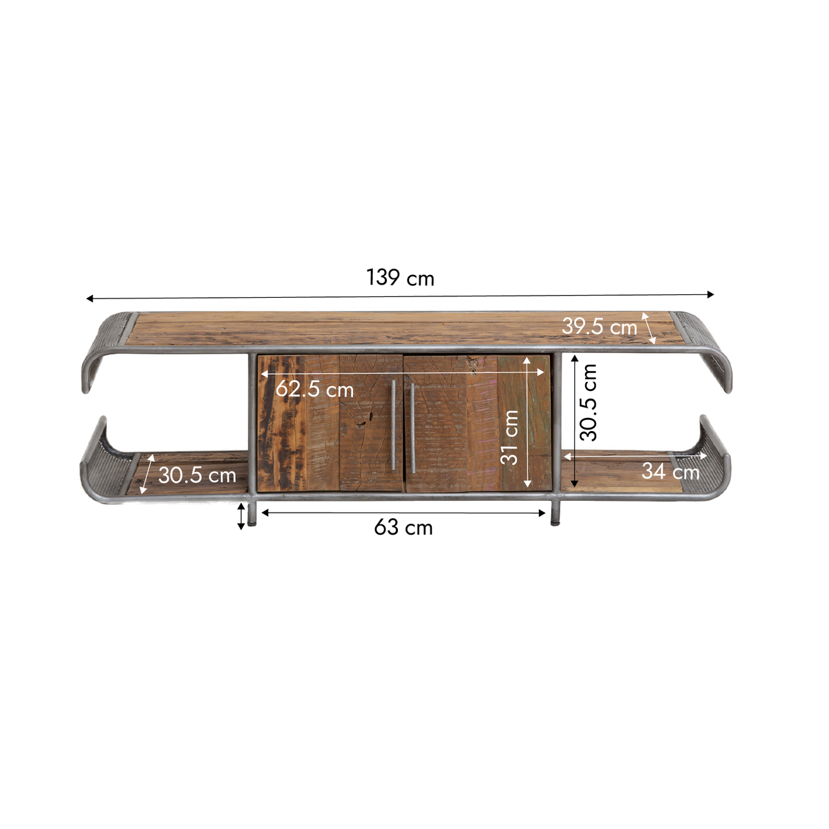 Meuble TV en vieux bois Max
