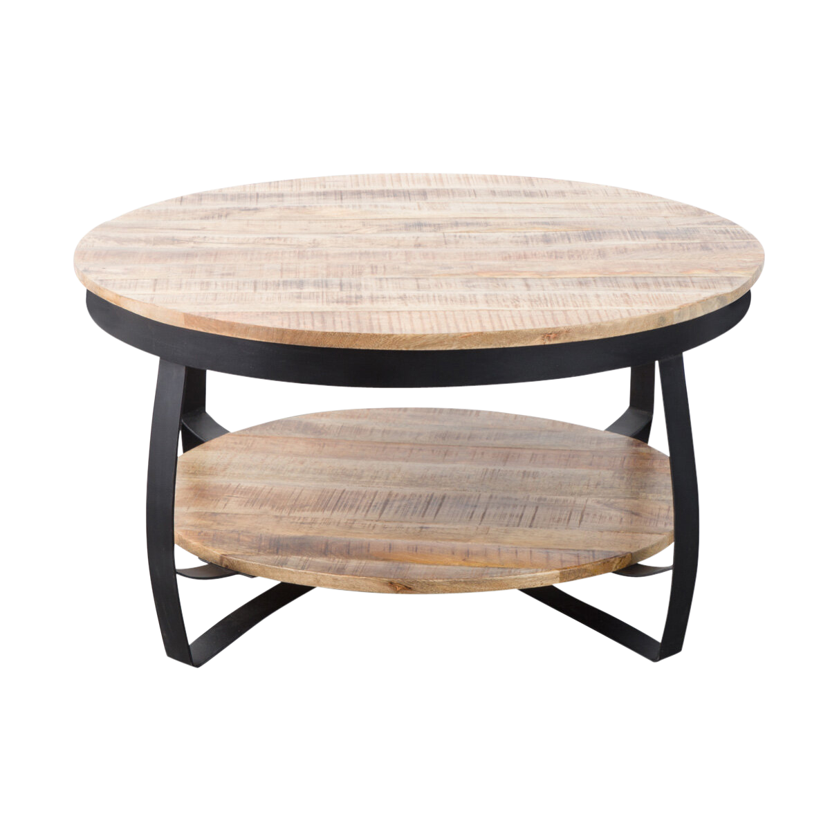 table basse indus deco ronde