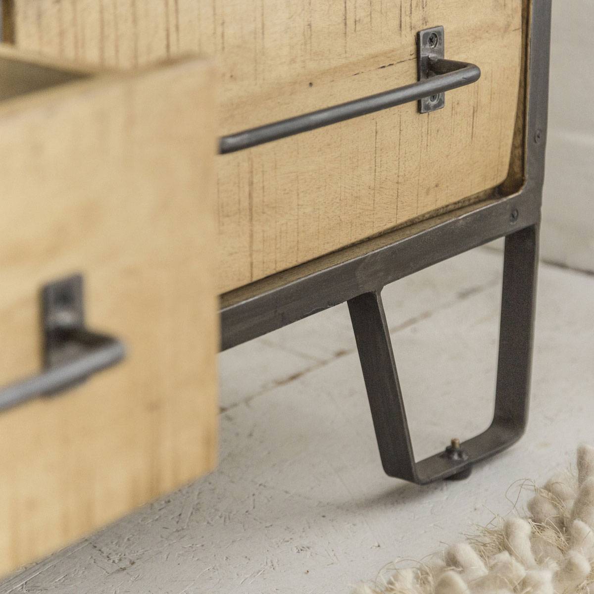 Meuble TV en bois de manguier 3 tiroirs Wood