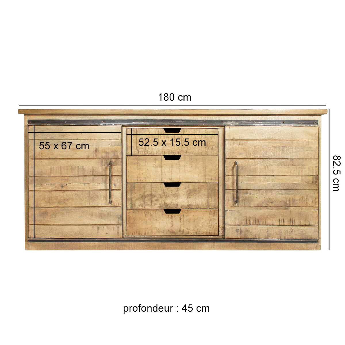 Buffet en bois de manguier Emma