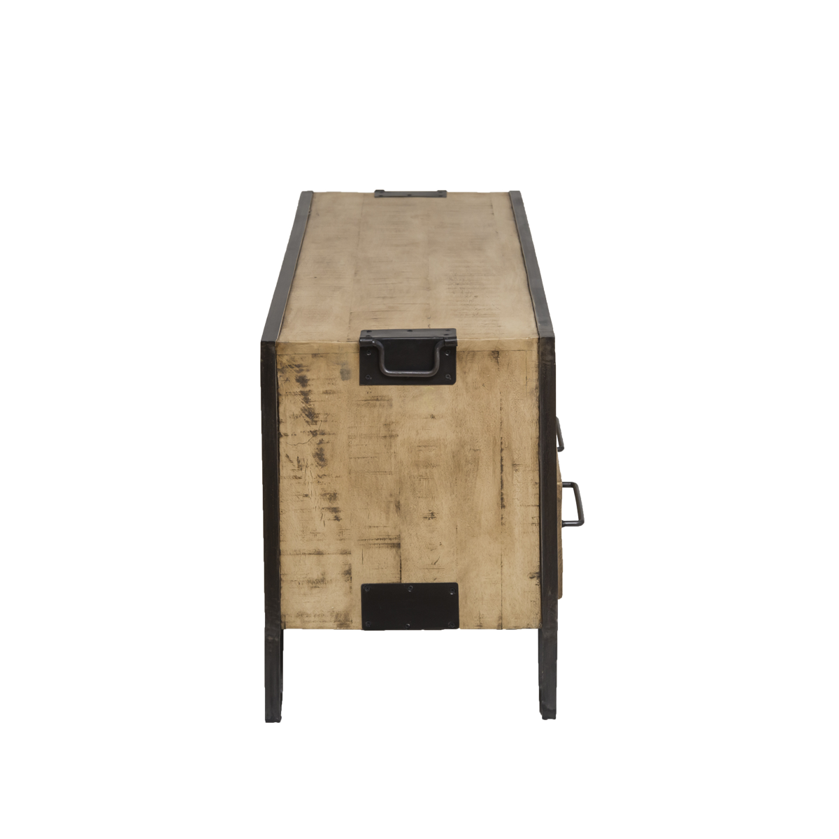 Meuble TV en bois de manguier 3 tiroirs Wood