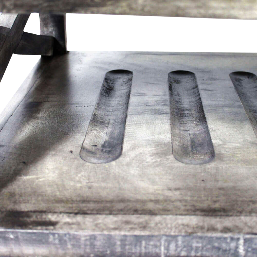 Table basse à roulettes en métal Grey