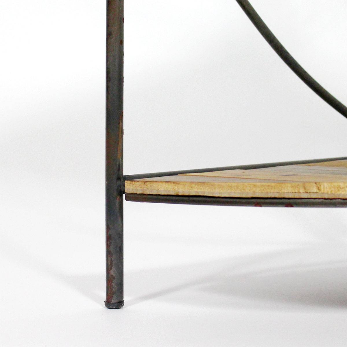Étagère en angle bois et métal grand modèle
