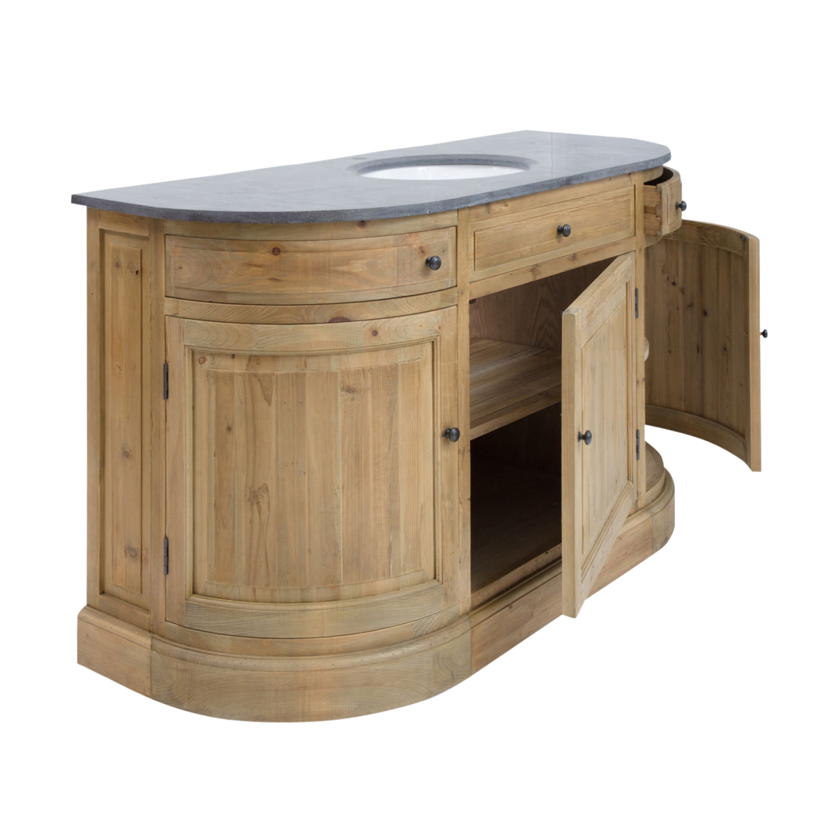Meuble salle de bain en bois recyclé Livio