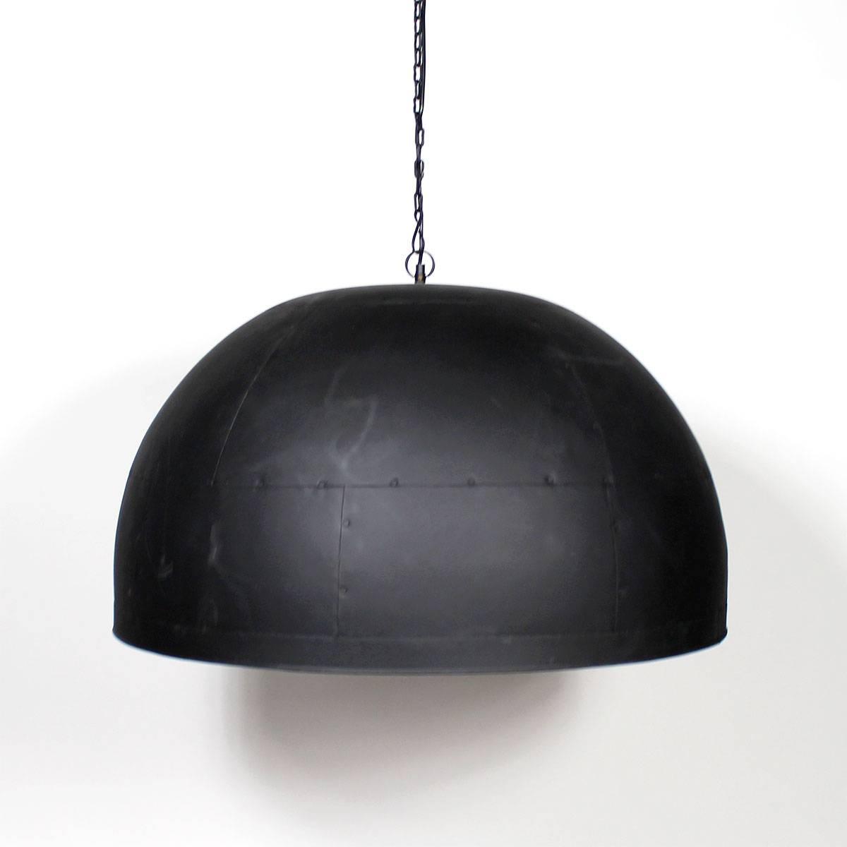 Grand lampadaire industriel métal noir