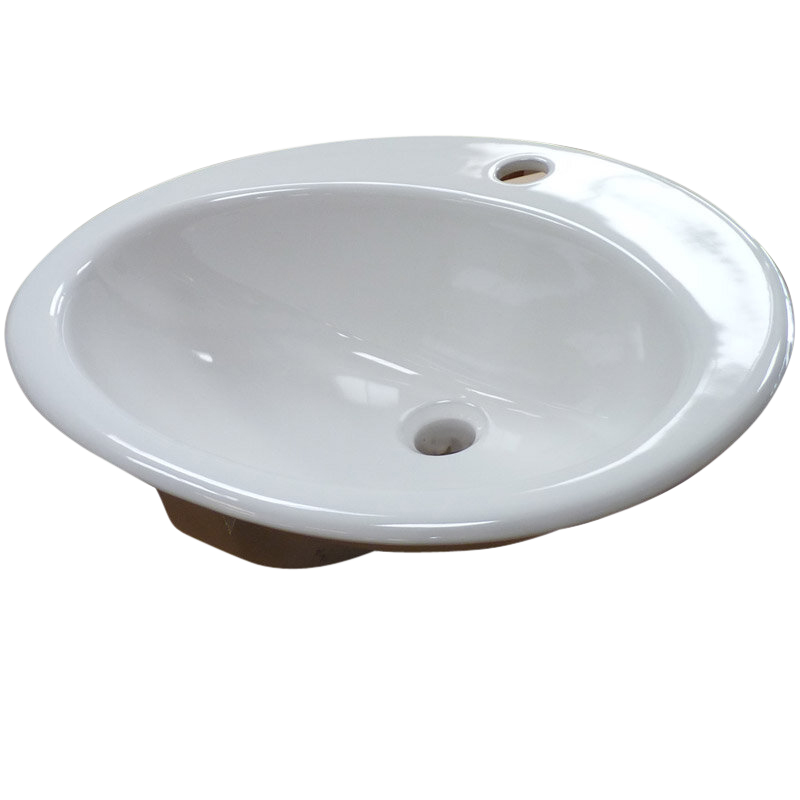 Vasque ovale en porcelaine à encastrer Gretta