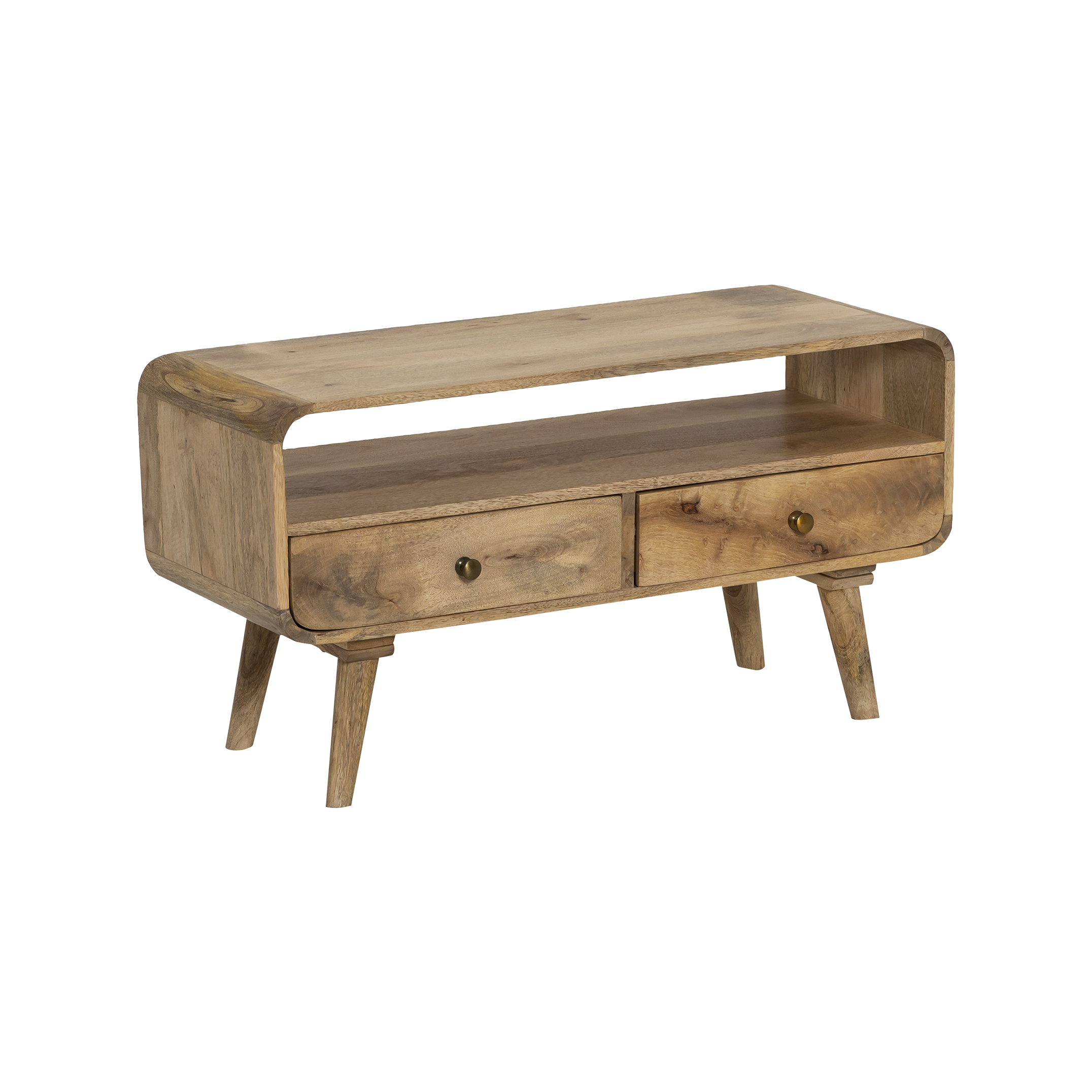 Petit meuble TV en bois de manguier Maëva