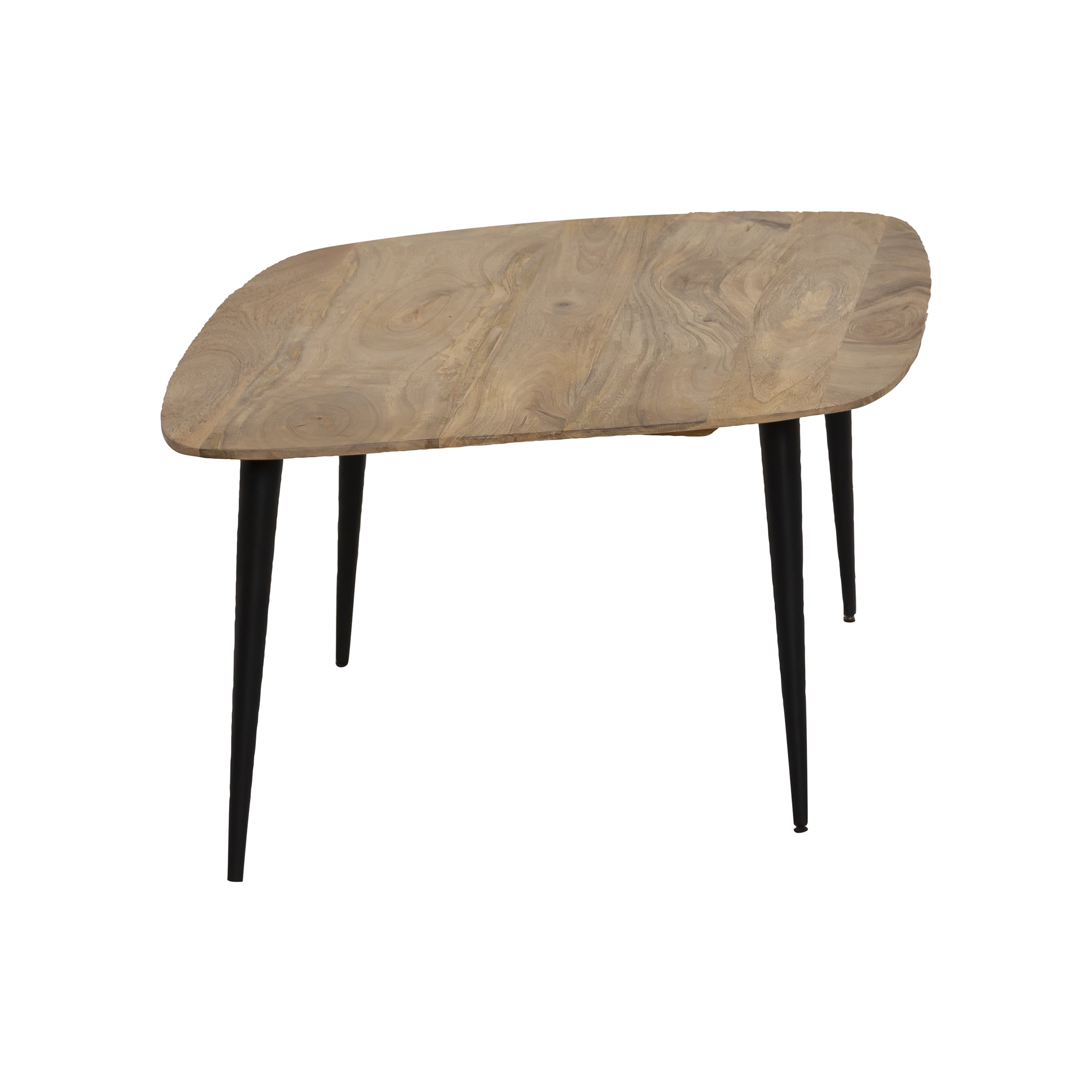 Table basse losange en bois de manguier et métal Aimée