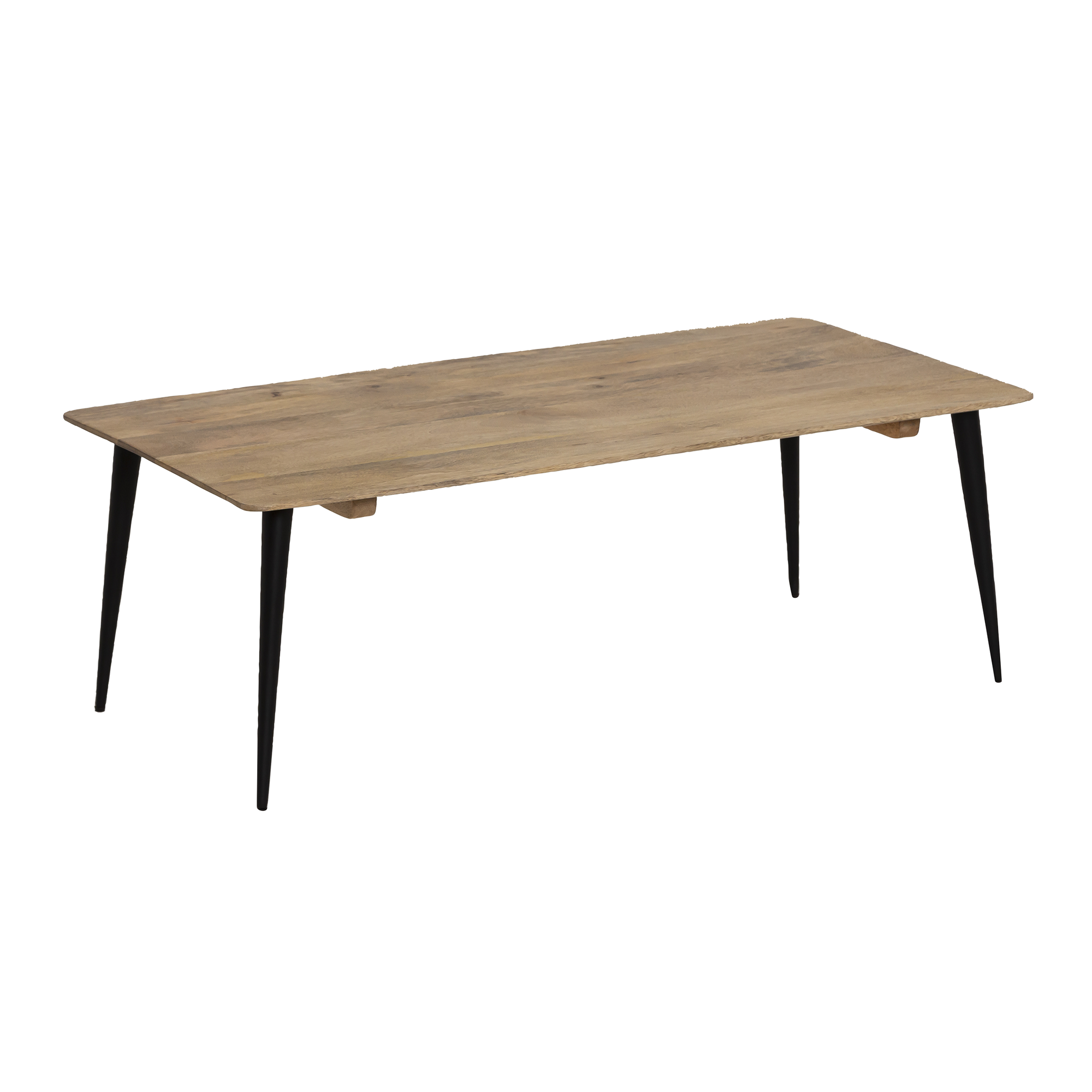 Table basse rectangle en bois de manguier et métal Aimée