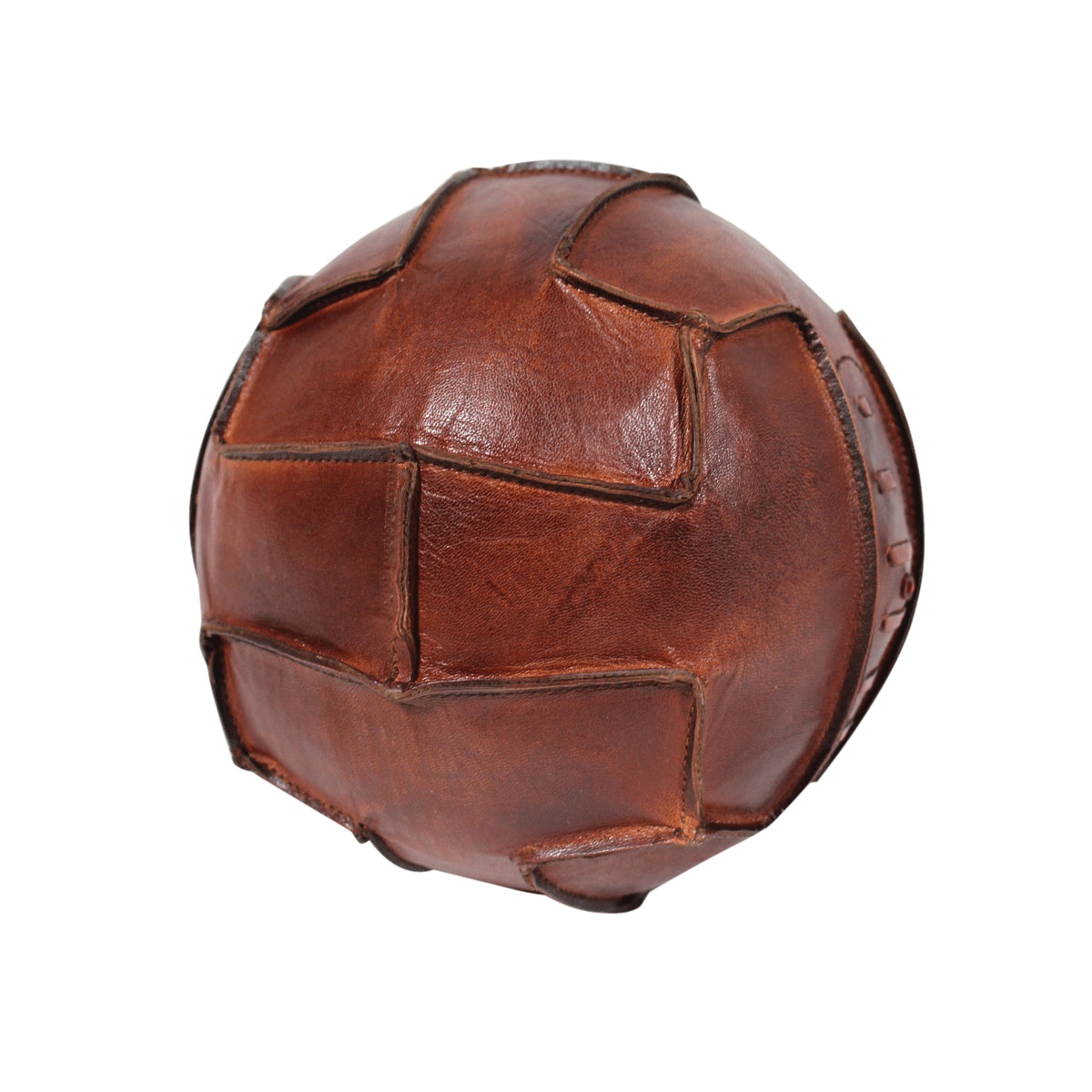 Ballon de foot vintage en cuir cousu main - Metal and Woods