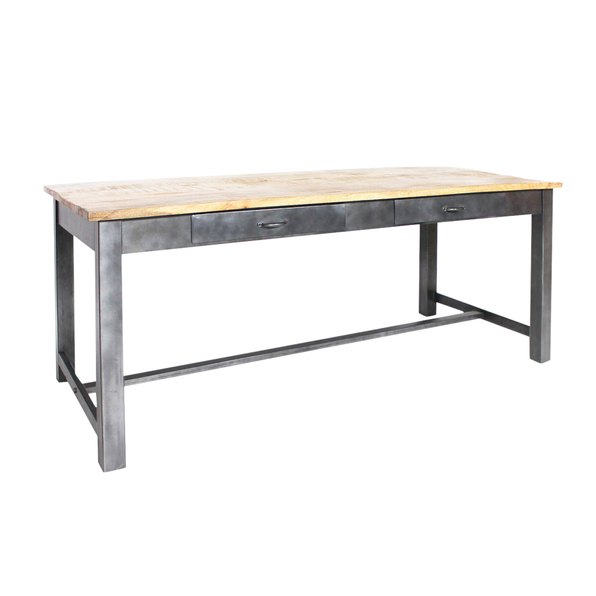 table familiale bois metal