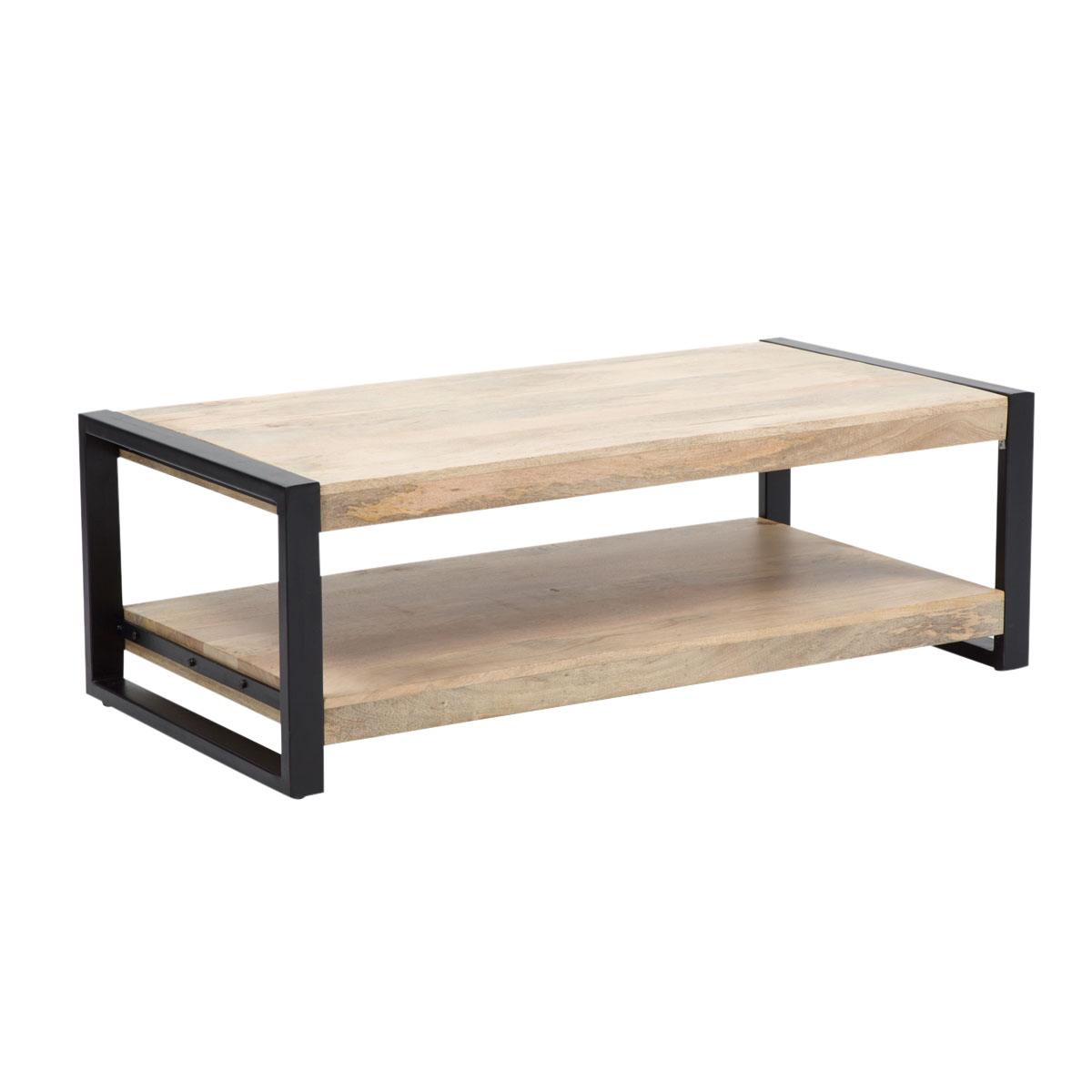 table basse bois metal noir