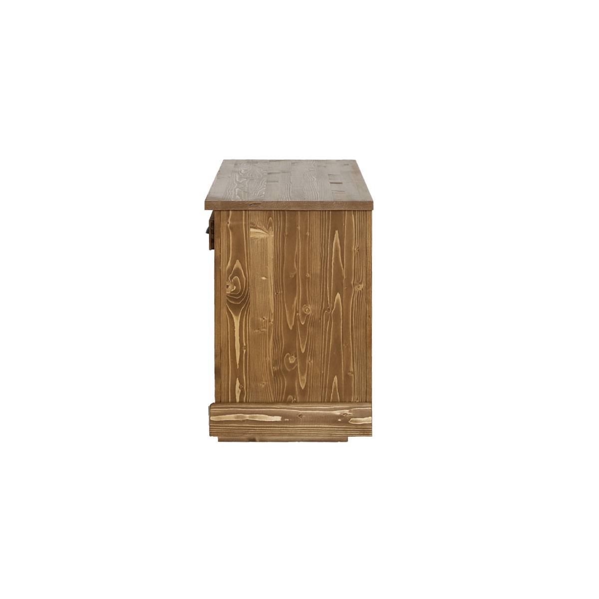Meuble salle de bain en pin massif ciré miel Manel 120 cm - Made