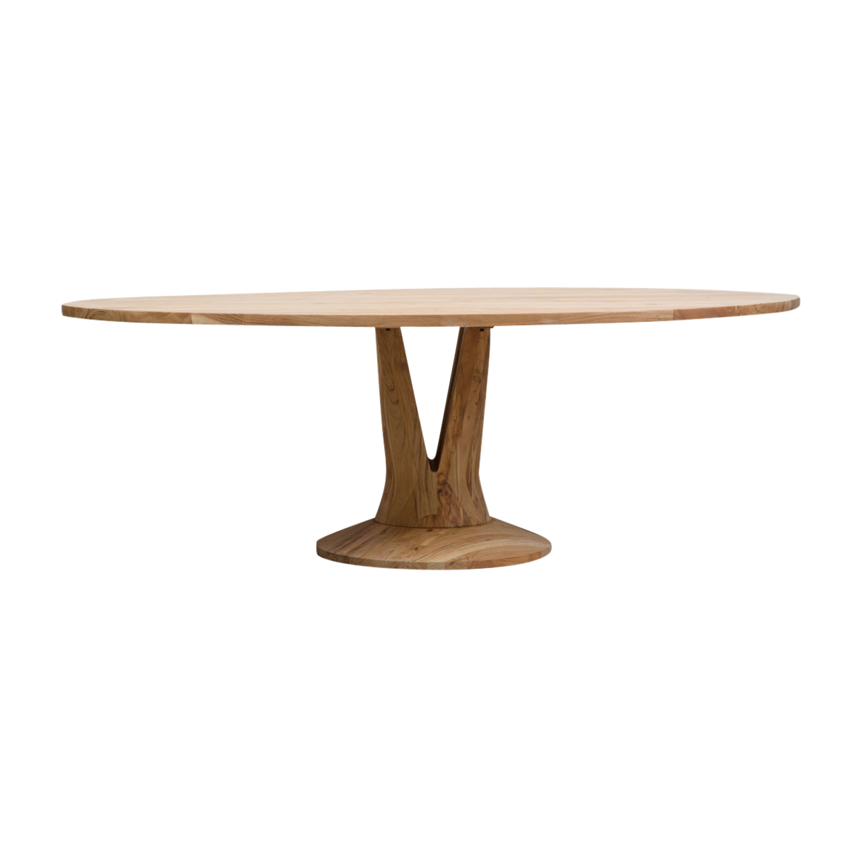 table ovale bois foncé 8 personnes