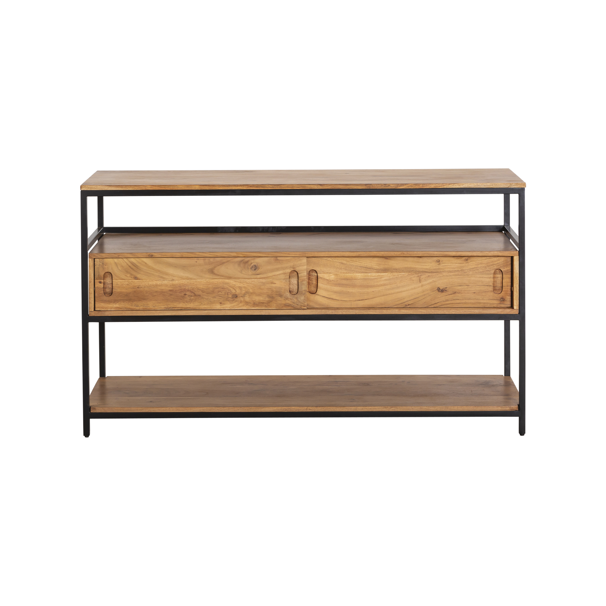 Meuble sous vasque en bois d'acacia et métal Montréal