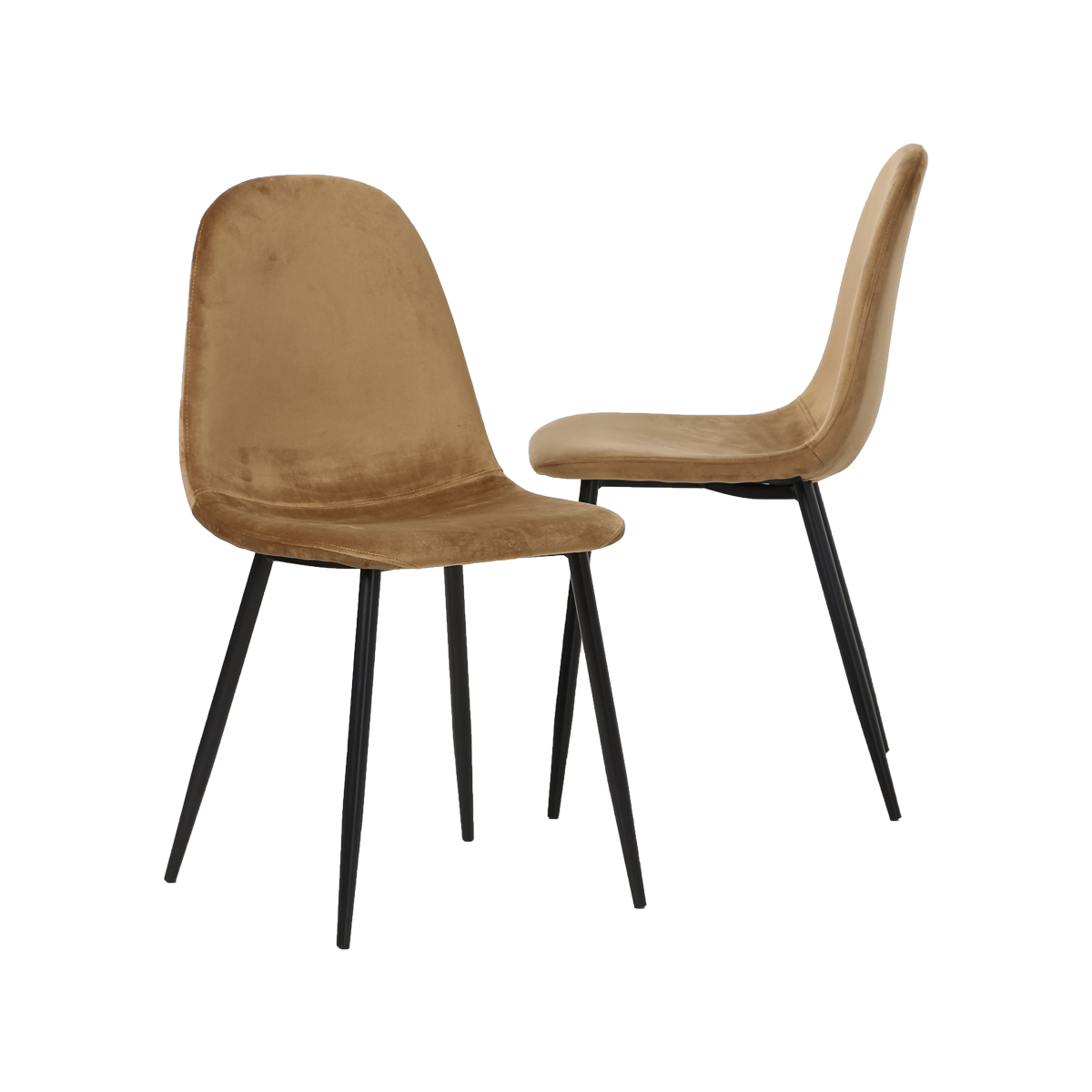chaise marron scandinave velours