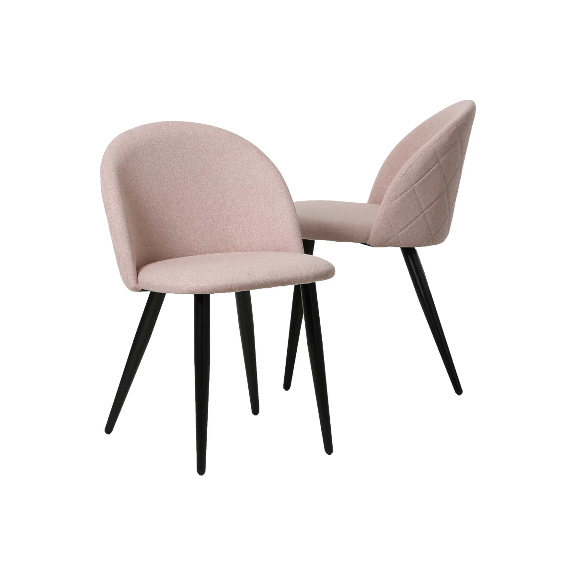 chaise en velours rose