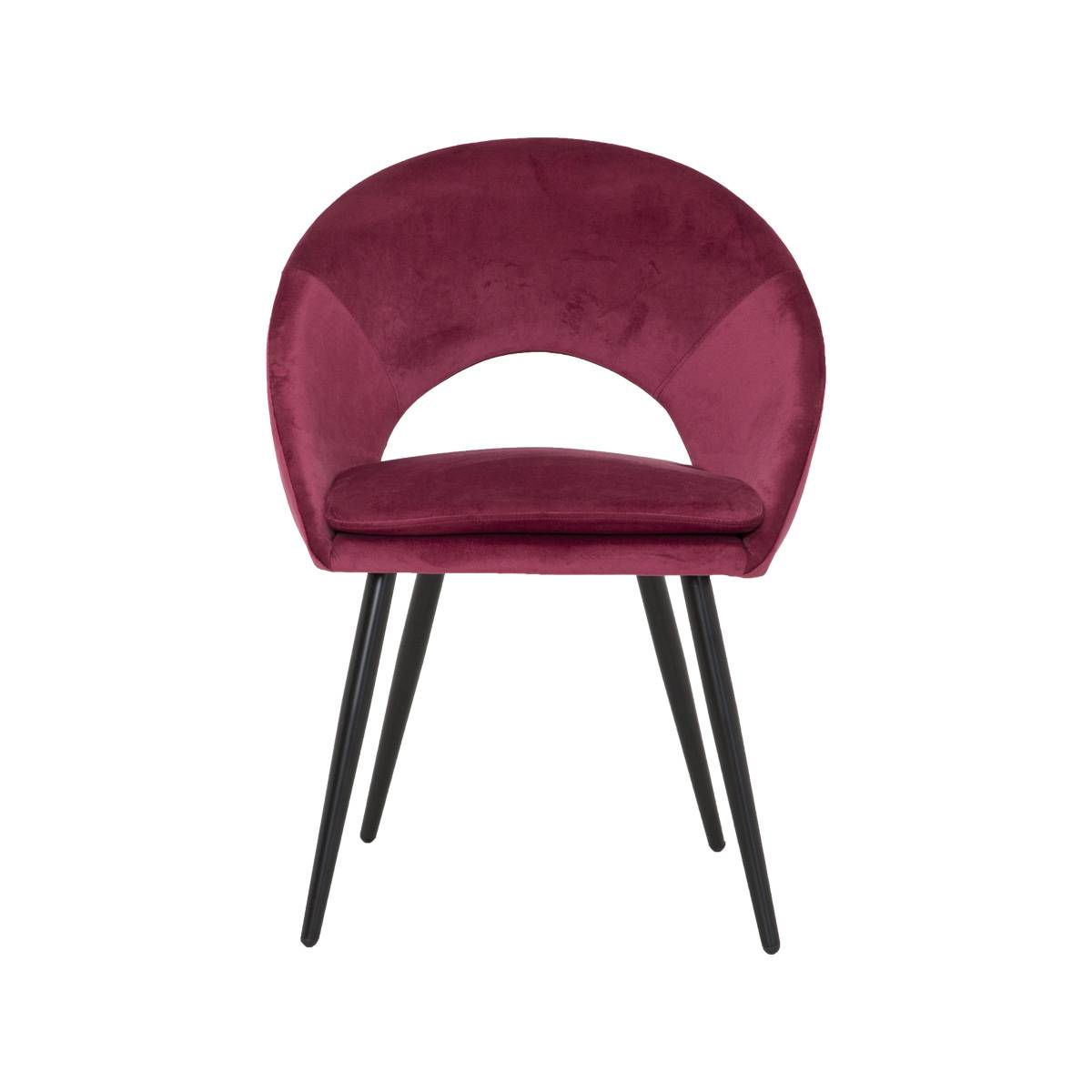 chaise en velours rose design