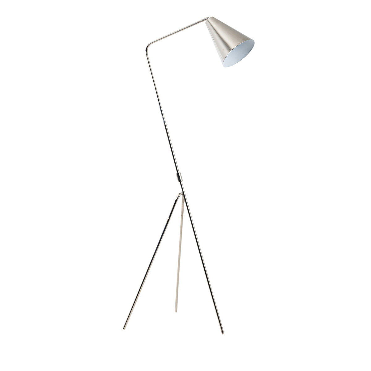 Lampe sur pied design MOEROL XL en acier chromé (grande et blanche) -  Lampes sur pied