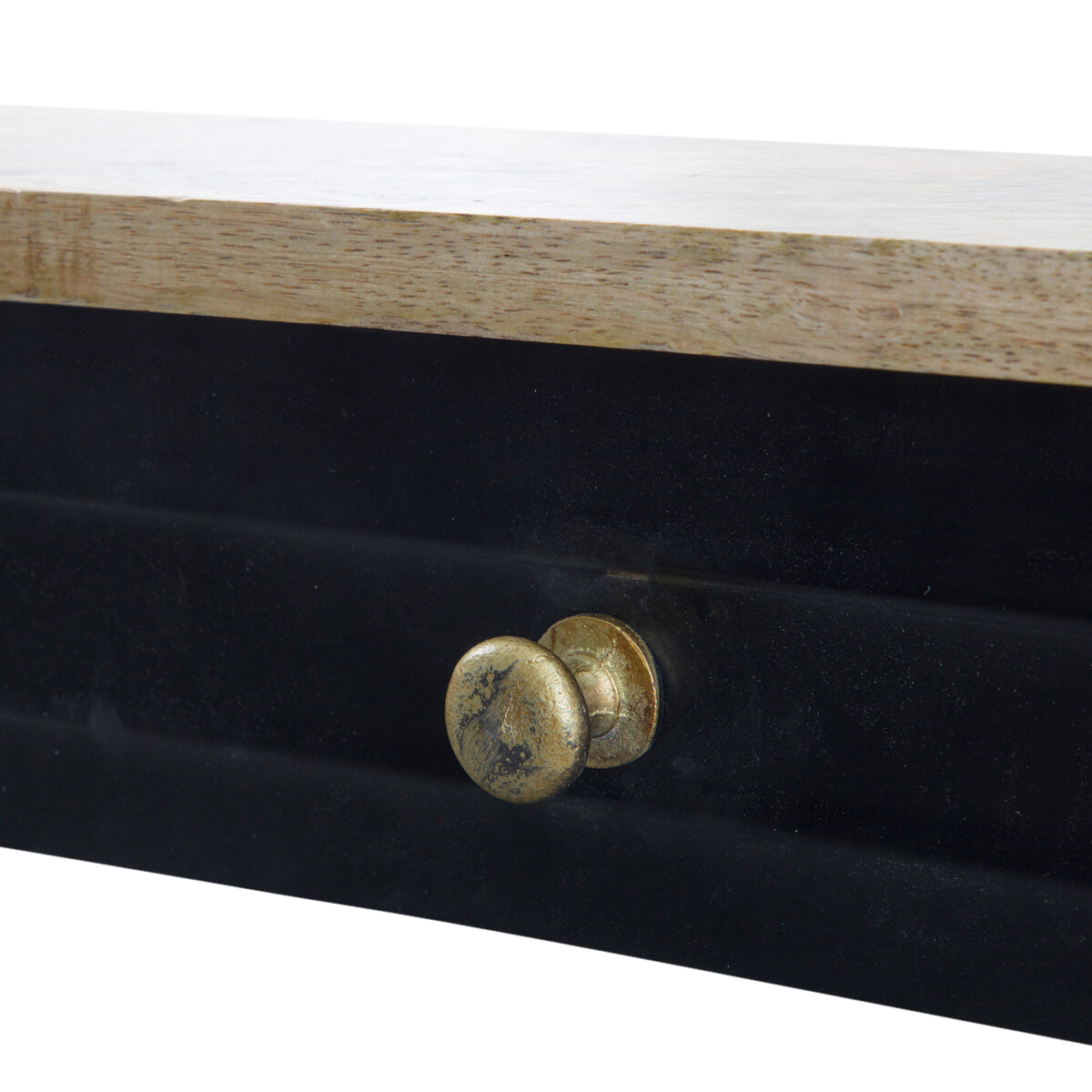 Table basse en bois de manguier et fonte Melchior
